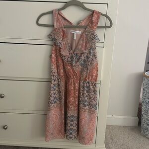 Gorgeous orange and blue BCBG dress